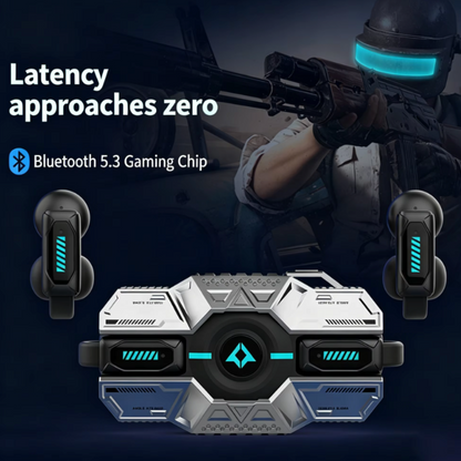 Bluetooth 5.4 Low Latency Gaming Earbuds with Breathing Light