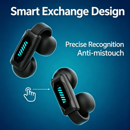 Bluetooth 5.4 Low Latency Gaming Earbuds with Breathing Light