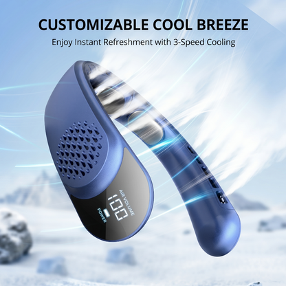 Portable Turbine Neck Fan with Digital Display