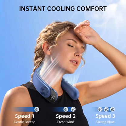 Portable Turbine Neck Fan with Digital Display