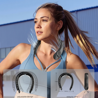 Portable Turbine Neck Fan with Digital Display