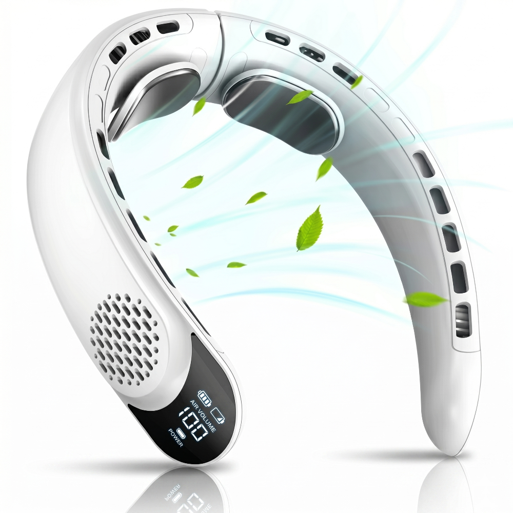 Portable Turbine Neck Fan with Digital Display
