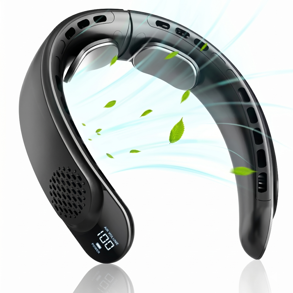 Portable Turbine Neck Fan with Digital Display