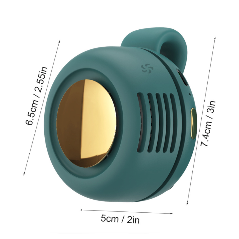 WhirlClip Leafless Mini Fan – Silent, Rechargeable, Clip-On Cool!
