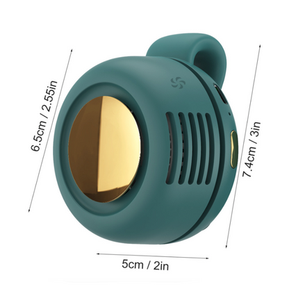 WhirlClip Leafless Mini Fan – Silent, Rechargeable, Clip-On Cool!