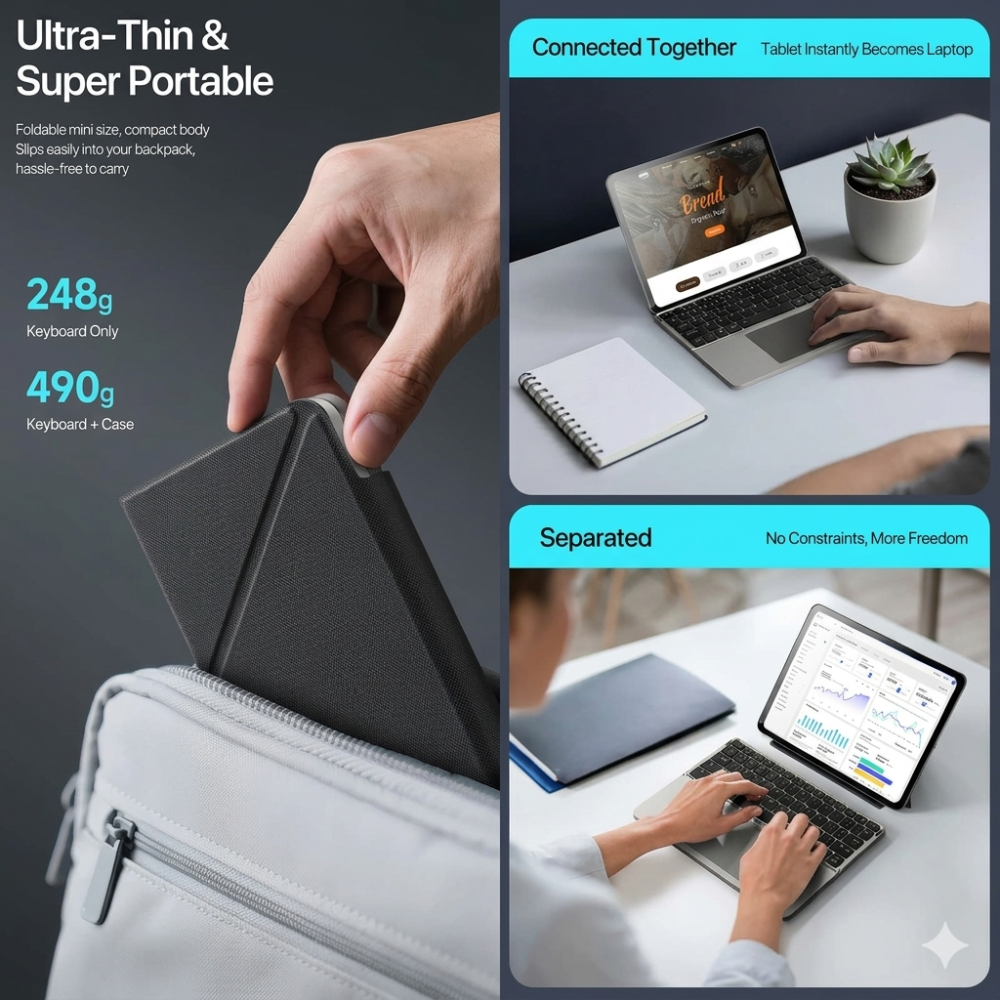 3 PCS Nomad Elite Wireless Keyboard Mobile Office Set