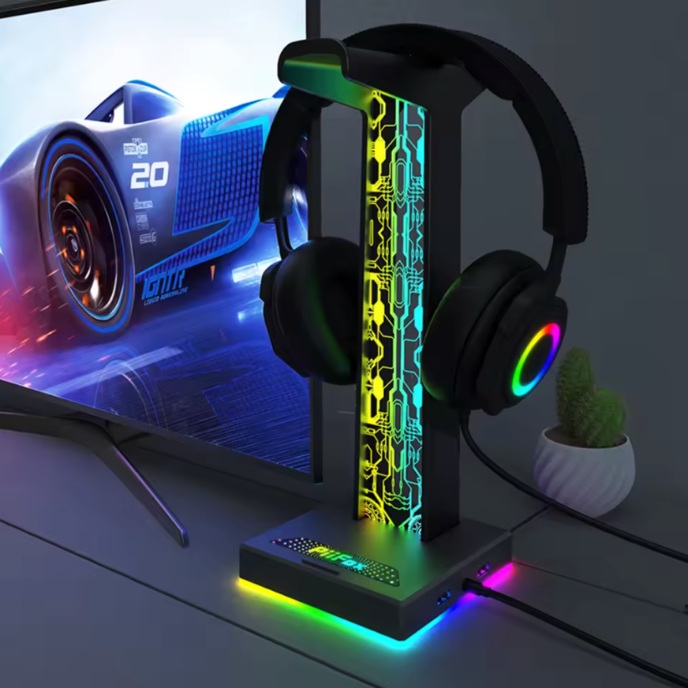 GlowHold RGB: 10-Effect Gaming Headset Stand