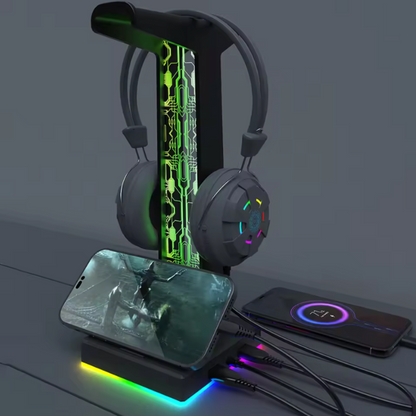GlowHold RGB: 10-Effect Gaming Headset Stand