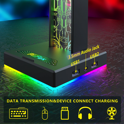 GlowHold RGB: 10-Effect Gaming Headset Stand