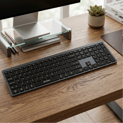 SlimGlow Elite – Ultra-Thin Full-Size Wireless Backlit Keyboard