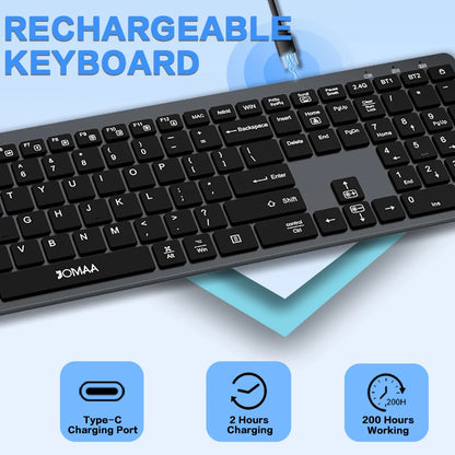 SlimGlow Elite – Ultra-Thin Full-Size Wireless Backlit Keyboard