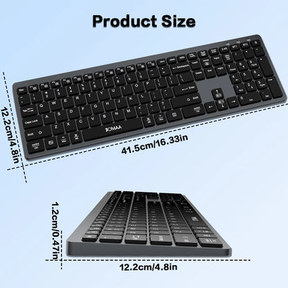 SlimGlow Elite – Ultra-Thin Full-Size Wireless Backlit Keyboard
