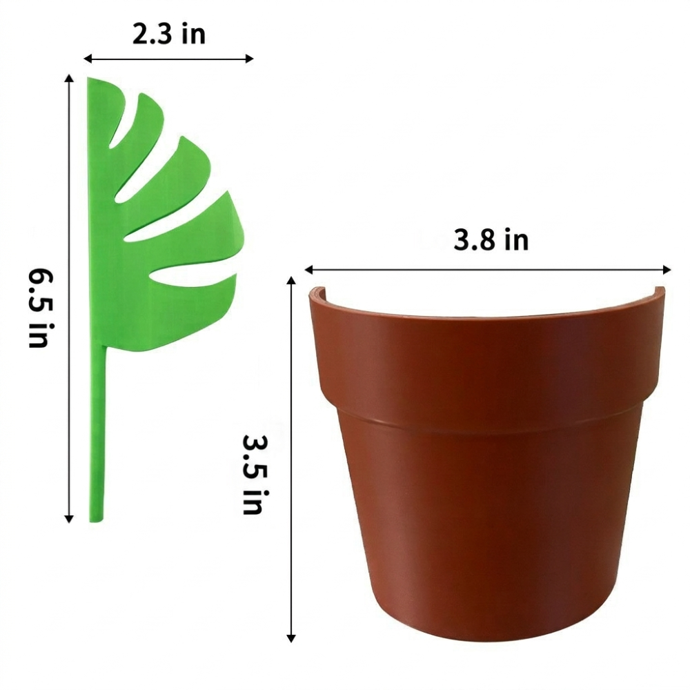Monstera Leaf Mirror Bathroom Organizer