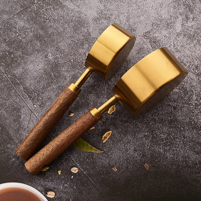 8-Piece Gold & Black Measuring Cups and Spoons Set