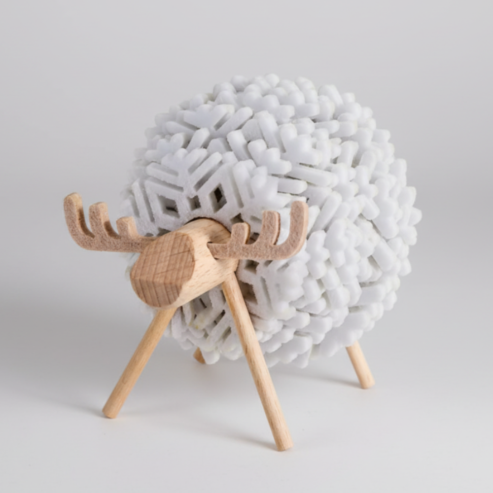 Felt Sheep & Elk Coaster Set