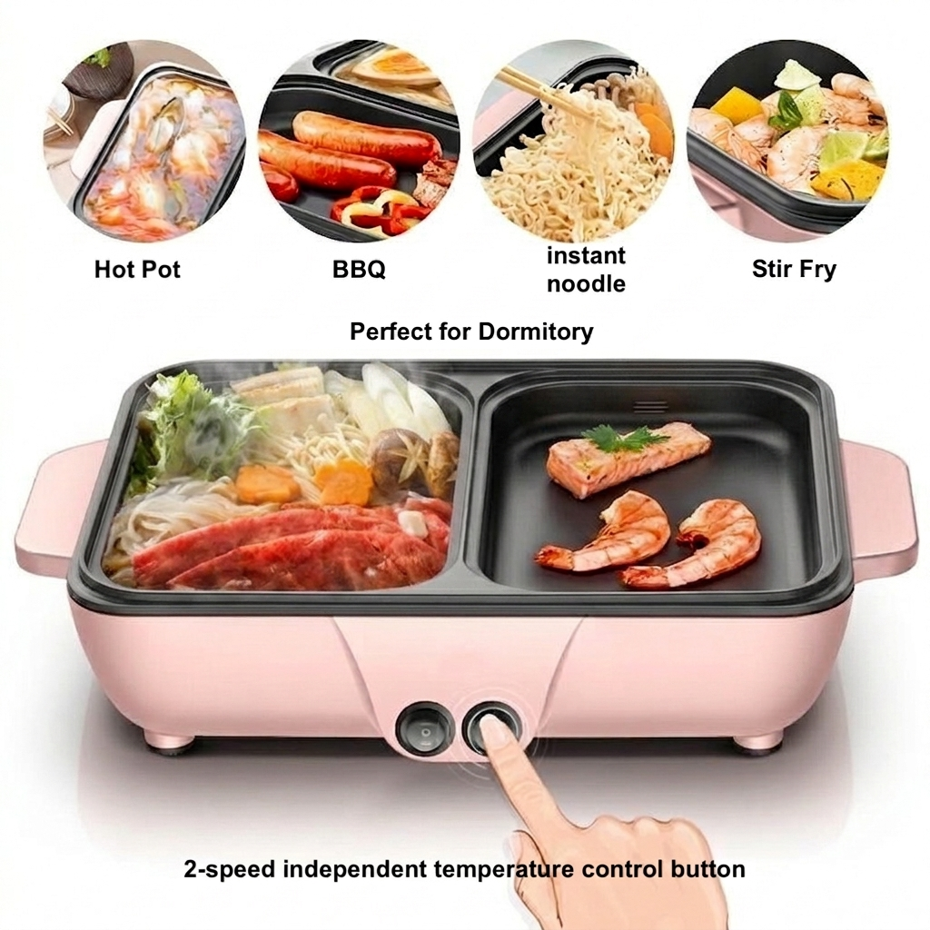 2-in-1 Electric Grill & Hot Pot