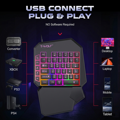 BattleGrip Pro: 5-in-1 One-Handed Gaming Controller Set
