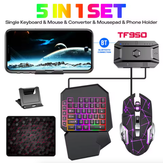 BattleGrip Pro: 5-in-1 One-Handed Gaming Controller Set