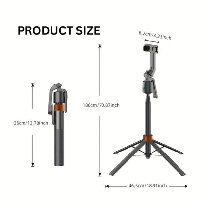 AutoTrack 360° AI Face-Tracking Tripod – Extendable & Stable Hands-Free!