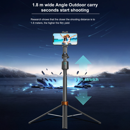 AutoTrack 360° AI Face-Tracking Tripod – Extendable & Stable Hands-Free!