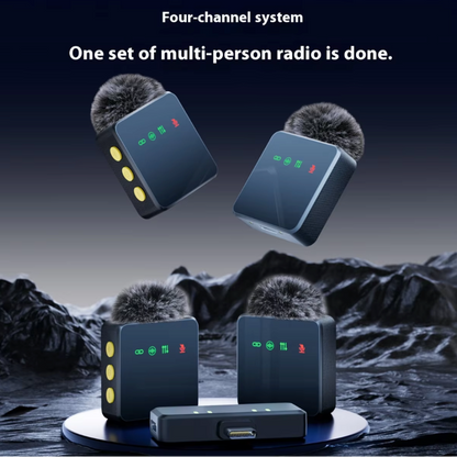 Onetify 4 pcs Mini Wireless Microphone For Content Creators