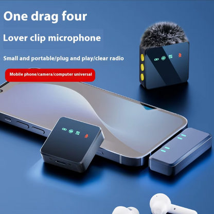 Onetify 4 pcs Mini Wireless Microphone For Content Creators