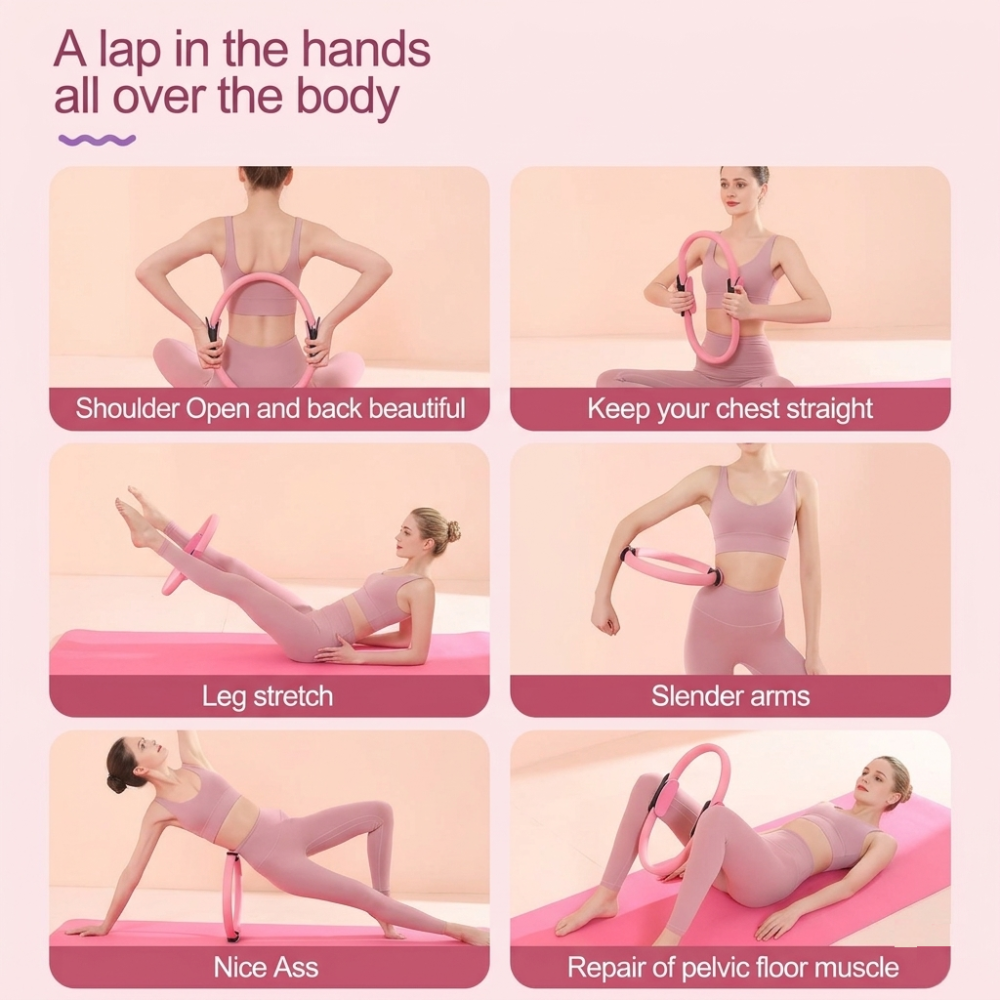 13 PCS Pilates Resistance Ring Pro Set – Home Fitness Kit