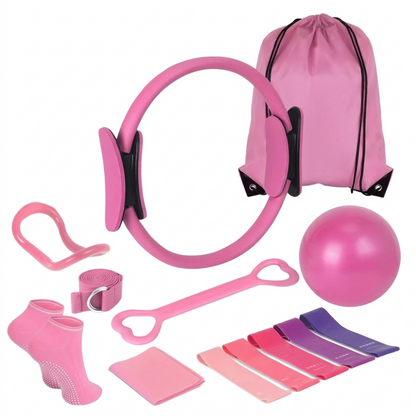 13 PCS Pilates Resistance Ring Pro Set – Home Fitness Kit