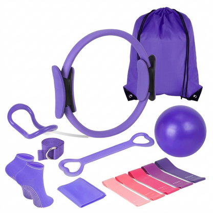 13 PCS Pilates Resistance Ring Pro Set – Home Fitness Kit