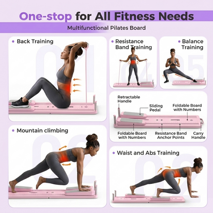 5-in-1 Folding Pilates Board Set