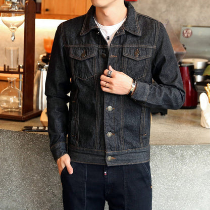 Men Classic Dual Pocket Denim Jean Jacket