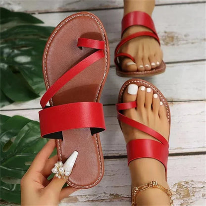 Women Summer Vegan Leather Slippers