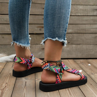 Women Summer Colorful Flat Sandals