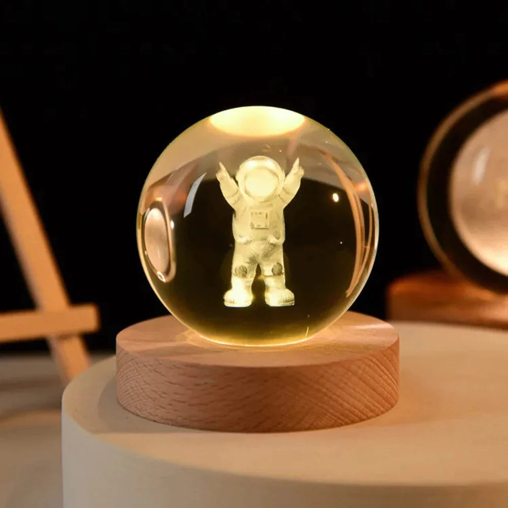 3D Laser Engraved Crystal Ball