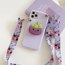 Load image into Gallery viewer, Colorful Cartoon Phone Case With Foldable Ring And Crossbody Strap
