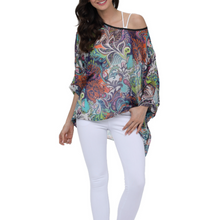 Load image into Gallery viewer, Womens Summer Floral Beach Tunic Top
