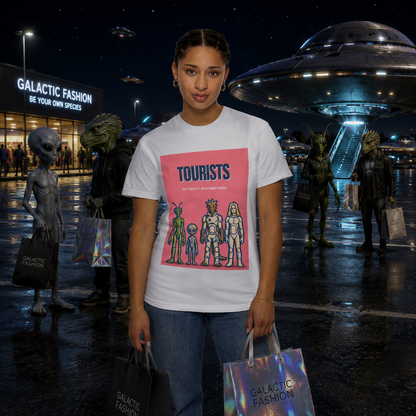 Tourists Alien T-Shirt — Retro Space Visitor Graphic Tee