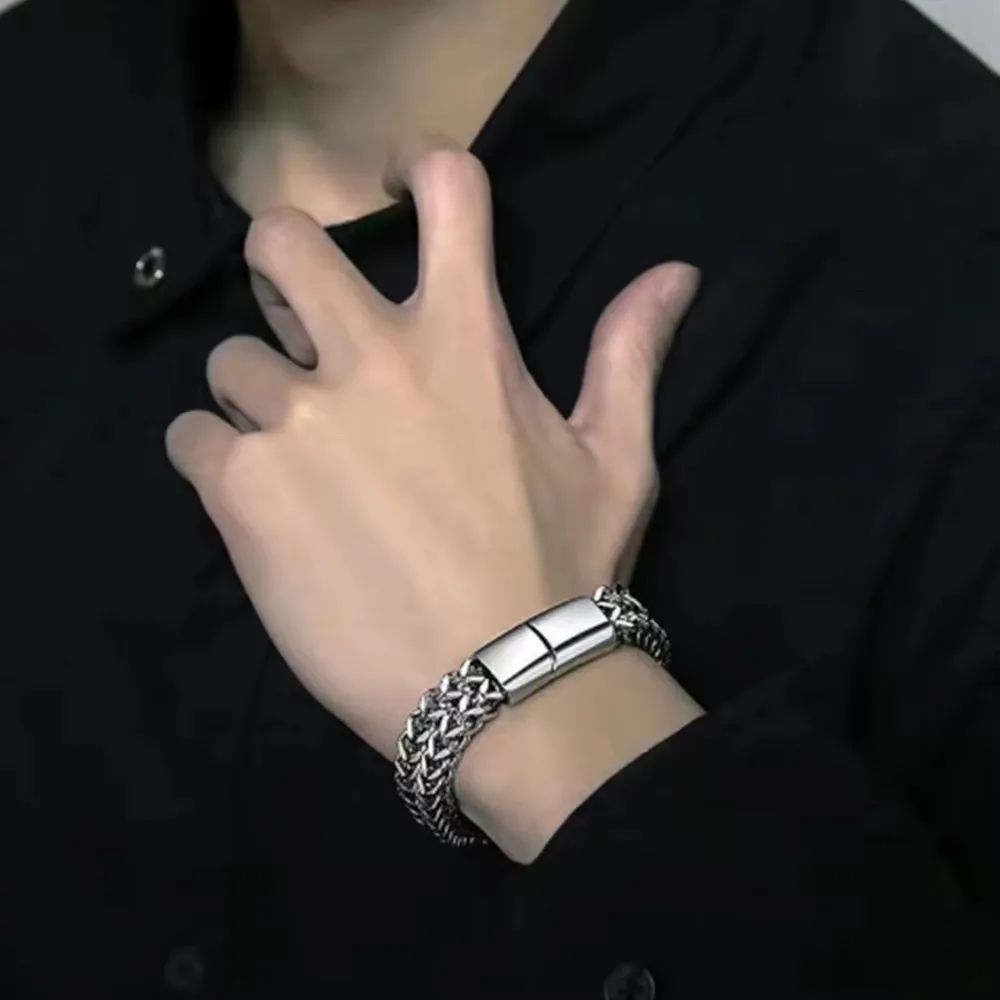 Plated Stainless Steel Braided Bracelet