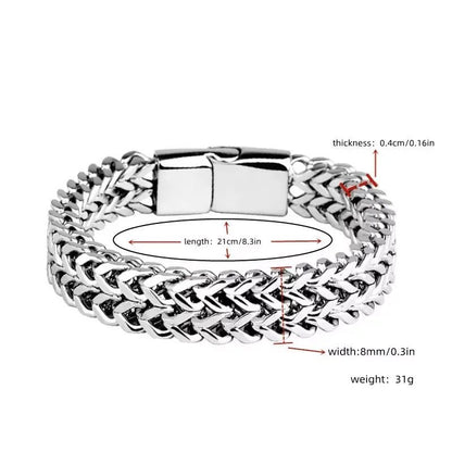 Plated Stainless Steel Braided Bracelet
