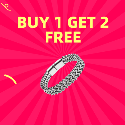 Plated Stainless Steel Braided Bracelet