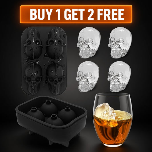 Skeleton Skull Shape Ice Cube Mold
