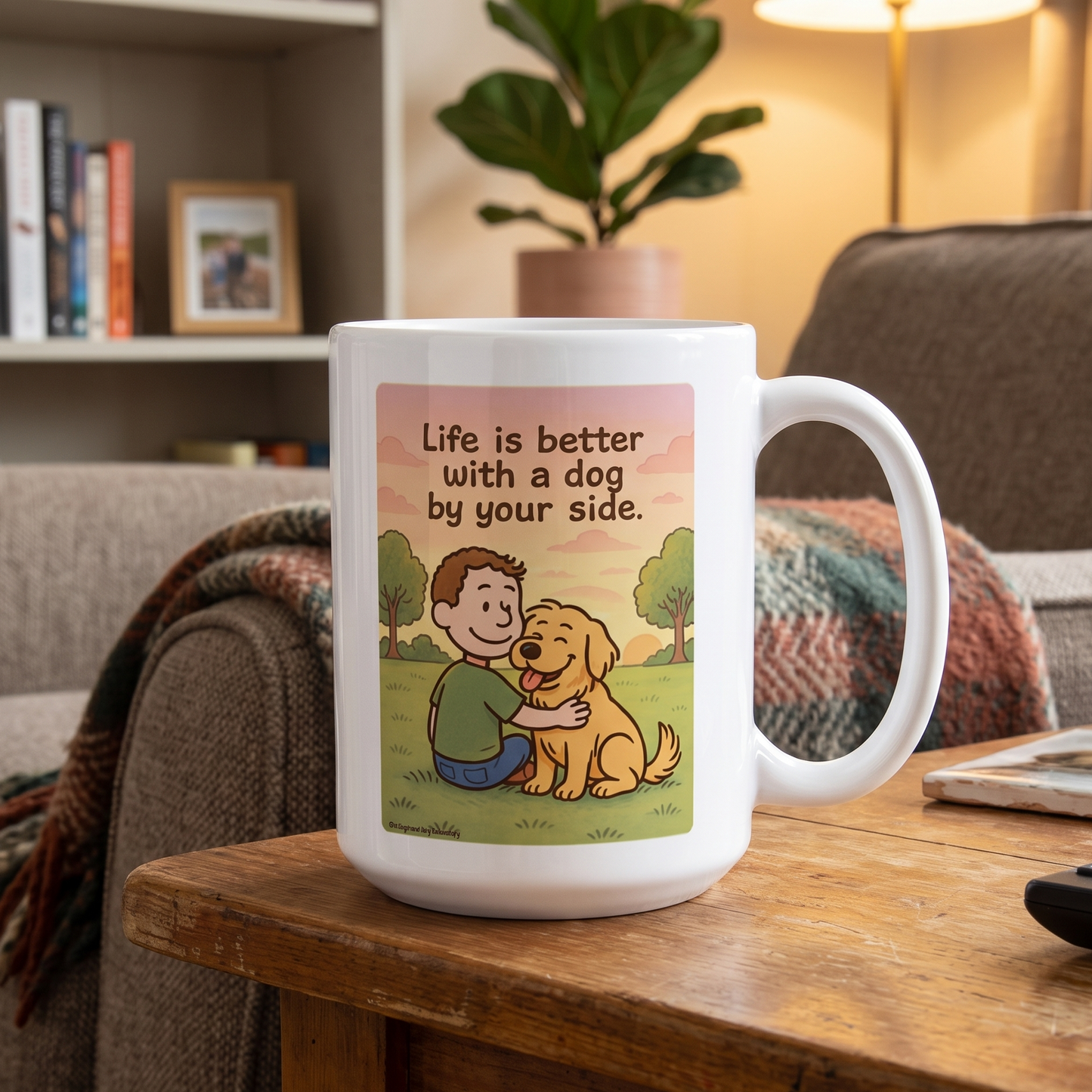 Man with His Dog, Life is Better with a Dog Mug