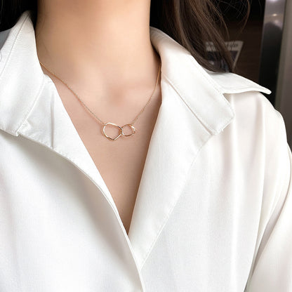Irregular Double Ring Necklace