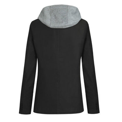 Mens Street Style Hooded Blazer in Black