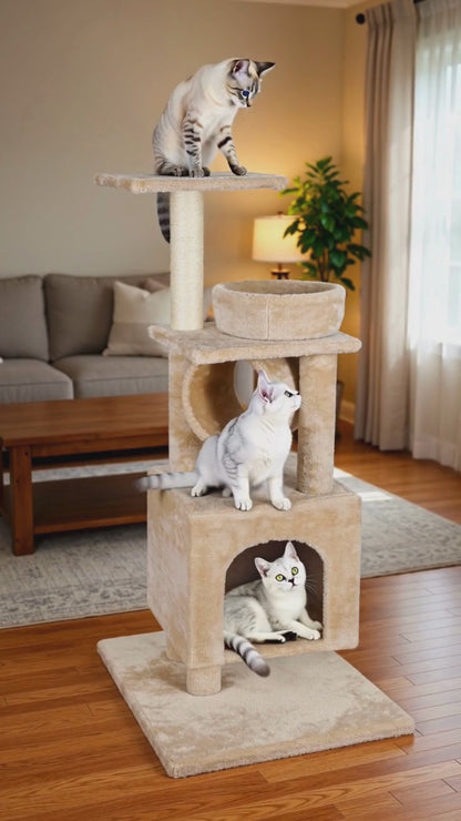 Cat Tree House Tower Scratching Bed Post