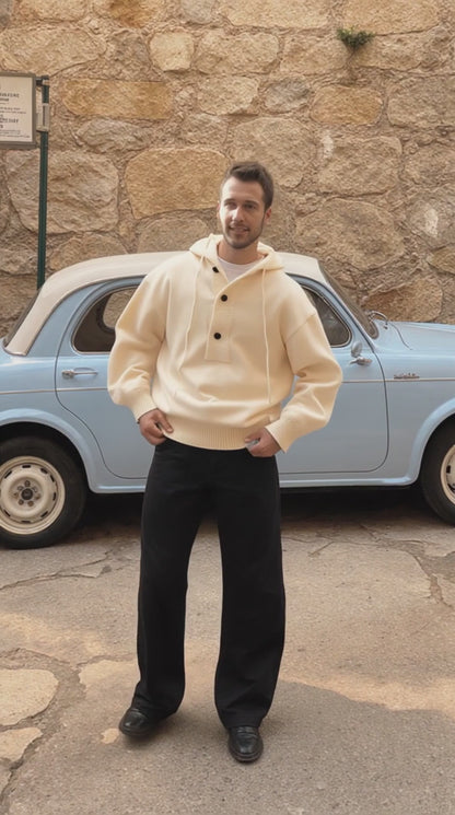 Mens Hooded Pull Over Sweater