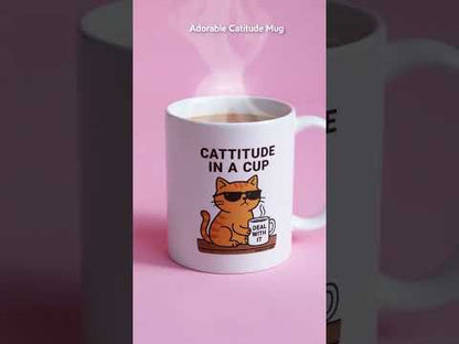 Cattitude in a Cup Novelty Mug 11 oz