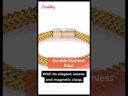 Plated Stainless Steel Braided Bracelet