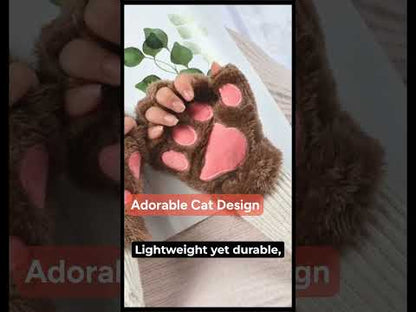 Cat Paw Girls Winter Gloves