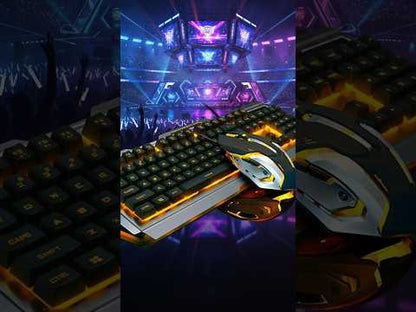 Premium Metal Gaming Keyboard and Mouse Set